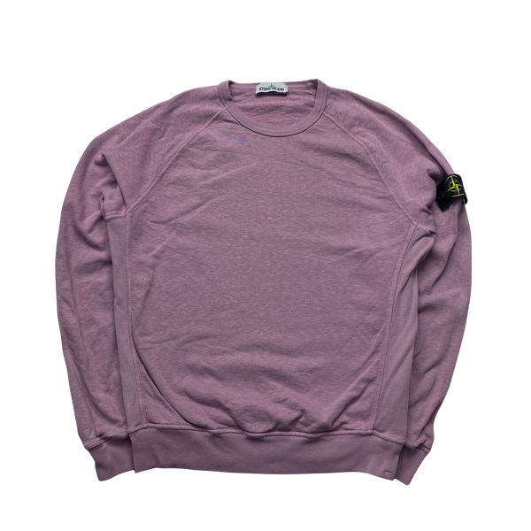 Stone Island 2020 Pink Cotton Crewneck Sweatshirt - Large