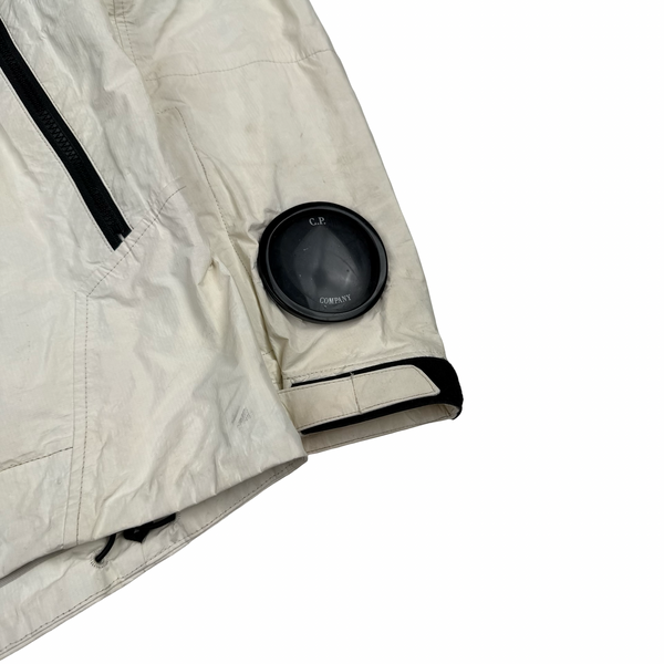 CP Company Memec Goggle Lens View White/Cream Jacket - Medium