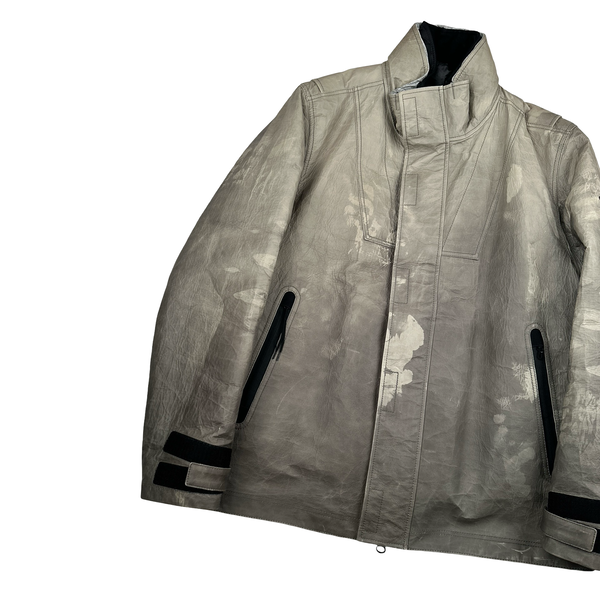 Stone Island 2018 Ice Dyneema Bonded Leather Jacket  - XL