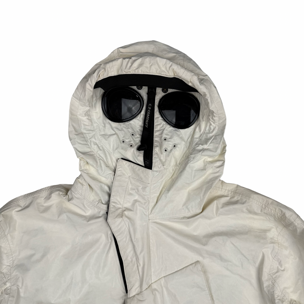 CP Company Memec Goggle Lens View White/Cream Jacket - Medium
