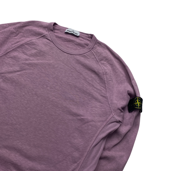 Stone Island 2020 Pink Cotton Crewneck Sweatshirt - Large