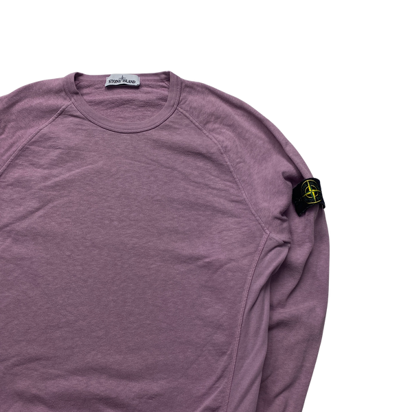 Stone Island 2020 Pink Cotton Crewneck Sweatshirt - Large