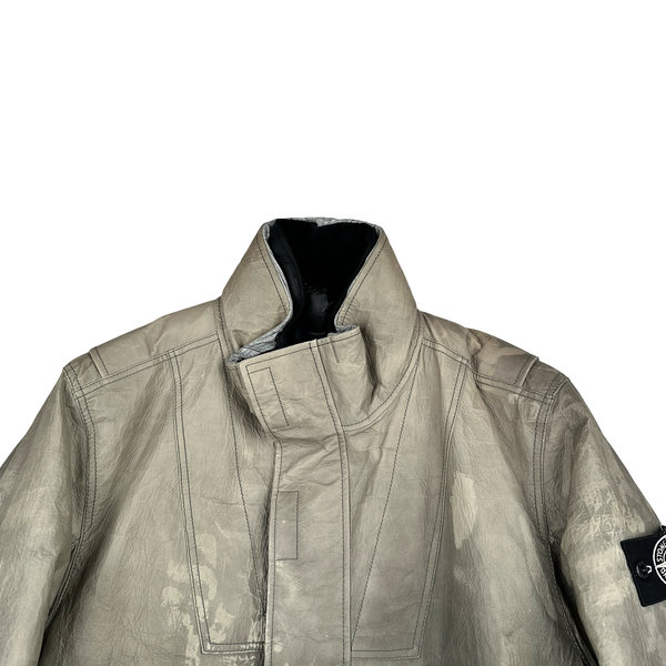 Stone Island 2018 Ice Dyneema Bonded Leather Jacket  - XL