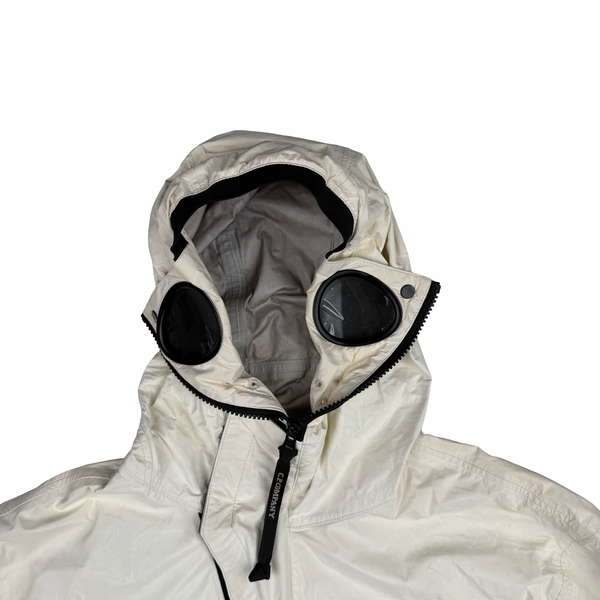 CP Company Memec Goggle Lens View White/Cream Jacket - Medium