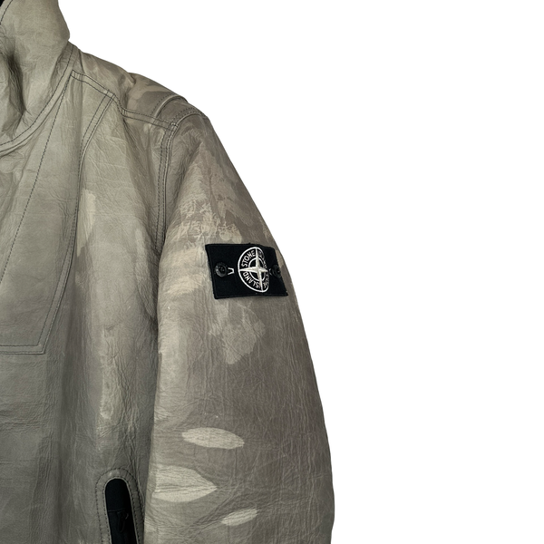Stone Island 2018 Ice Dyneema Bonded Leather Jacket  - XL