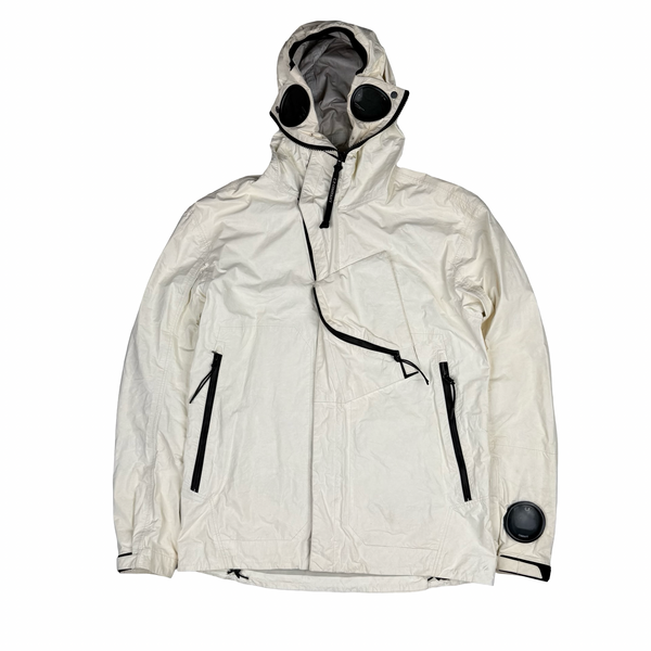 CP Company Memec Goggle Lens View White/Cream Jacket - Medium