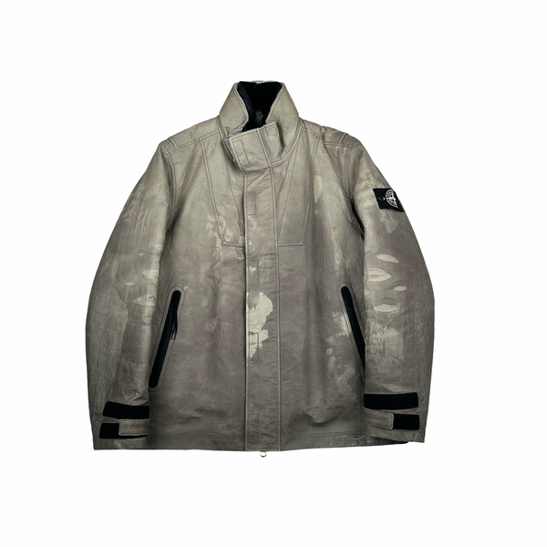 Stone Island 2018 Ice Dyneema Bonded Leather Jacket  - XL