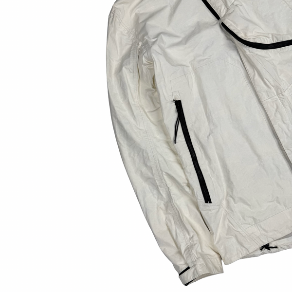 CP Company Memec Goggle Lens View White/Cream Jacket - Medium