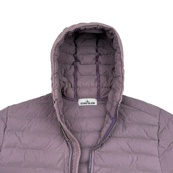 Stone Island 2020 Plum Loom Down Woven Puffer Jacket - Medium