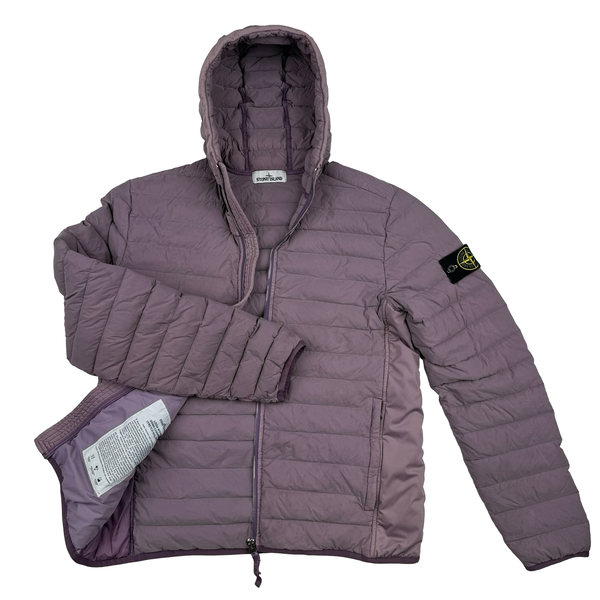 Stone Island 2020 Plum Loom Down Woven Puffer Jacket - Medium