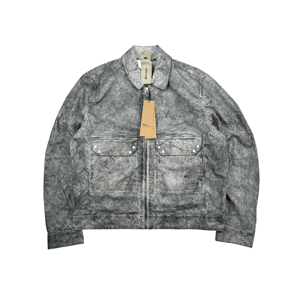 Ten C Grey Marble Multi Pocket Mid Layer Zipped Overshirt Jacket - XL