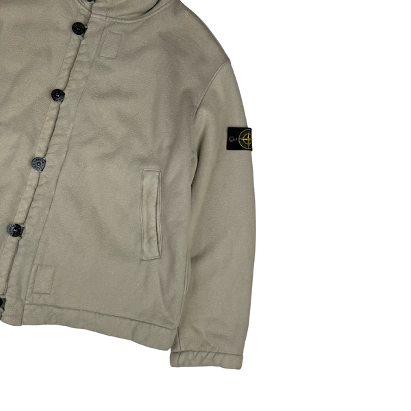 Stone Island Vintage 2000 Cotton Blend Fleece Lined Beige Jacket- XL