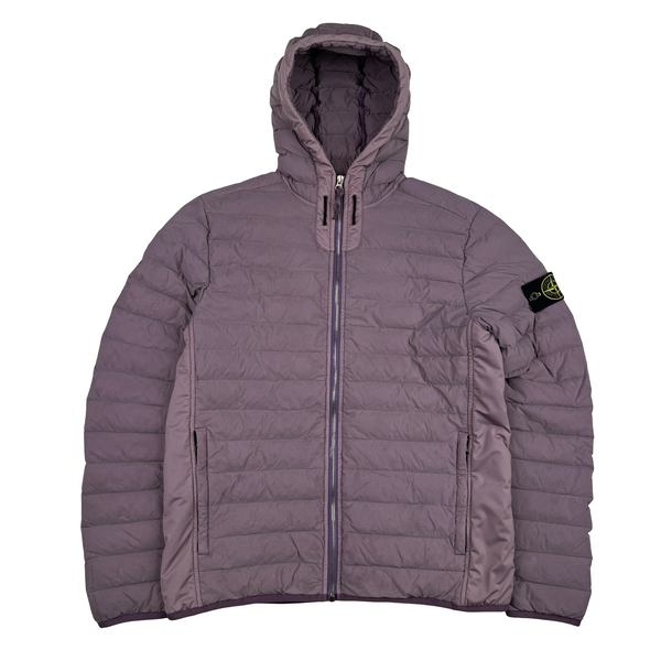 Stone Island 2020 Plum Loom Down Woven Puffer Jacket - Medium