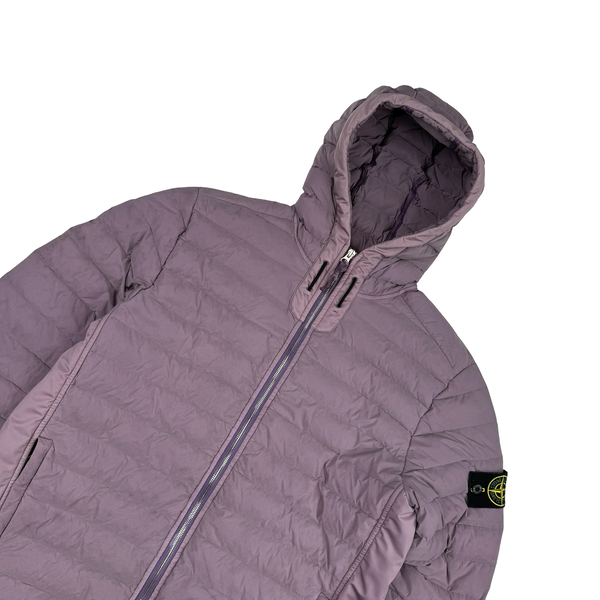 Stone Island 2020 Plum Loom Down Woven Puffer Jacket - Medium