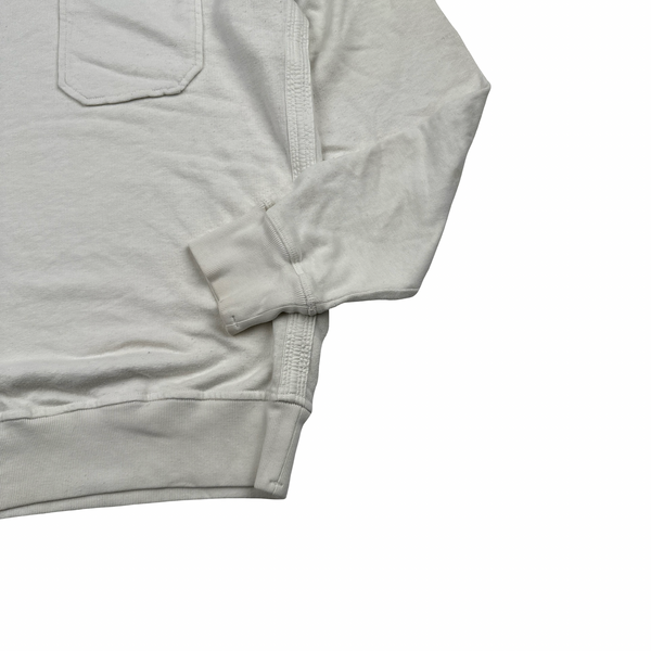 Stone Island 2020 Off White Cotton Crewneck Sweatshirt - Medium
