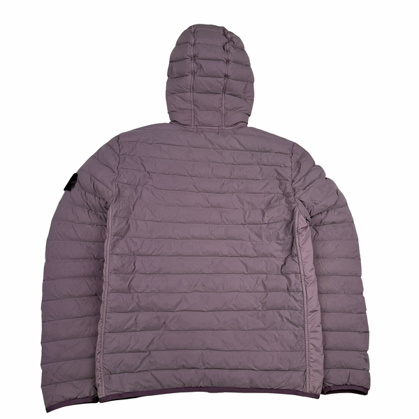 Stone Island 2020 Plum Loom Down Woven Puffer Jacket - Medium