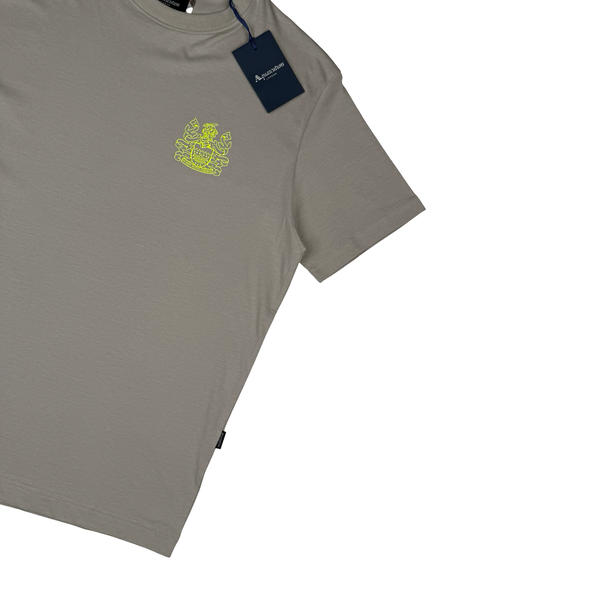 Aquascutum Grey Cotton Graphic Crest T Shirt - Large