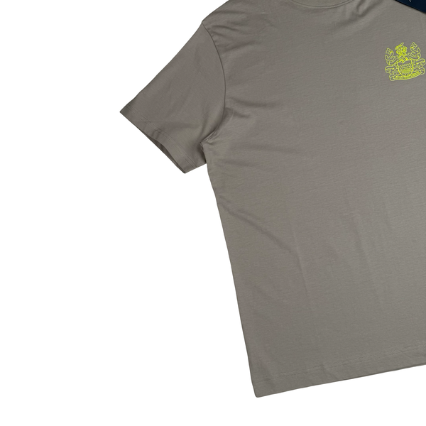 Aquascutum Grey Cotton Graphic Crest T Shirt - Large