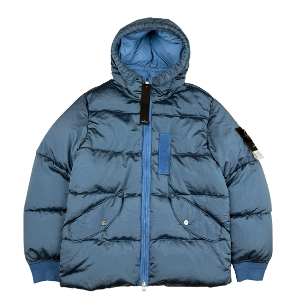 Stone Island 2022 Baby Blue Nylon Metal Econyl Down Puffer Jacket - Medium