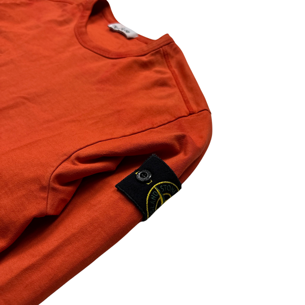 Stone Island 2020 Orange Crewneck Sweatshirt - Medium