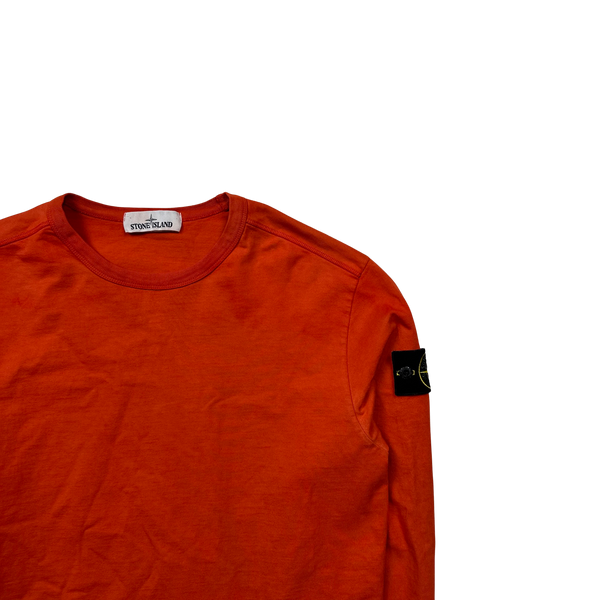Stone Island 2020 Orange Crewneck Sweatshirt - Medium