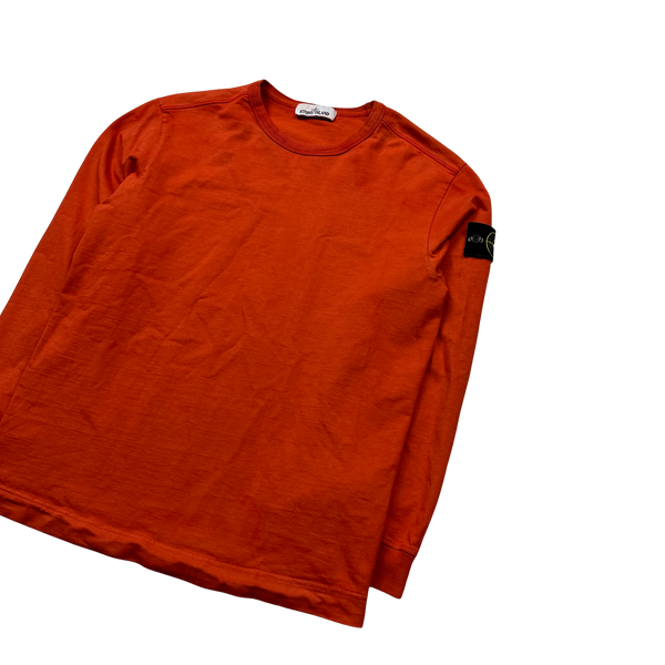 Stone Island 2020 Orange Crewneck Sweatshirt - Medium