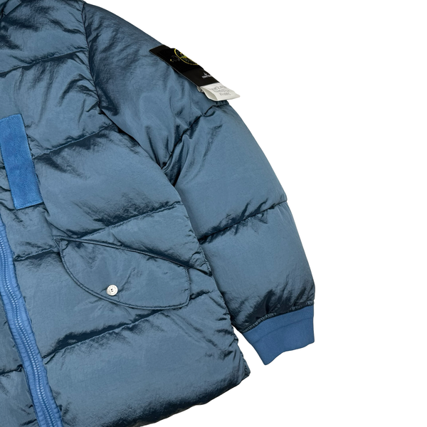 Stone Island 2022 Baby Blue Nylon Metal Econyl Down Puffer Jacket - Medium