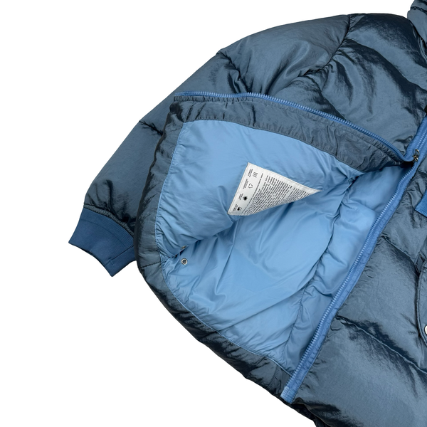Stone Island 2022 Baby Blue Nylon Metal Econyl Down Puffer Jacket - Medium
