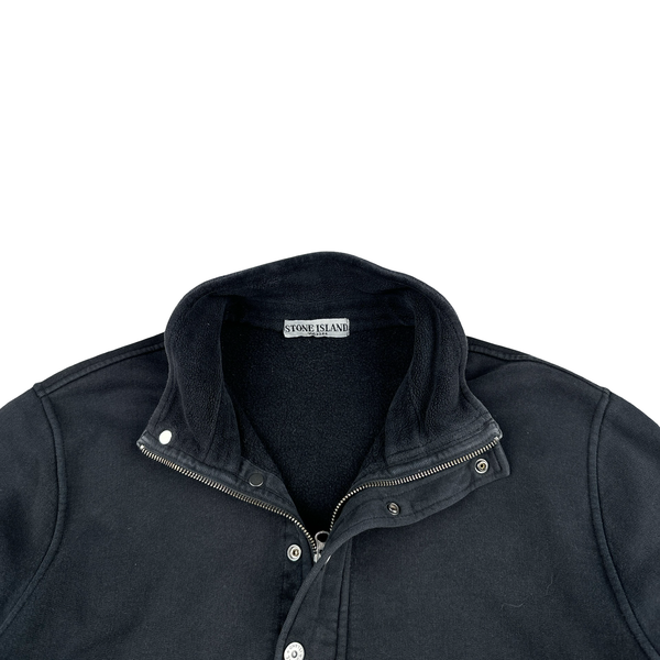 Stone Island 2009 Black Quarter Zipped Pullover Jumper - Large