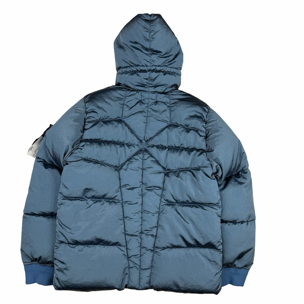 Stone Island 2022 Baby Blue Nylon Metal Econyl Down Puffer Jacket - Medium