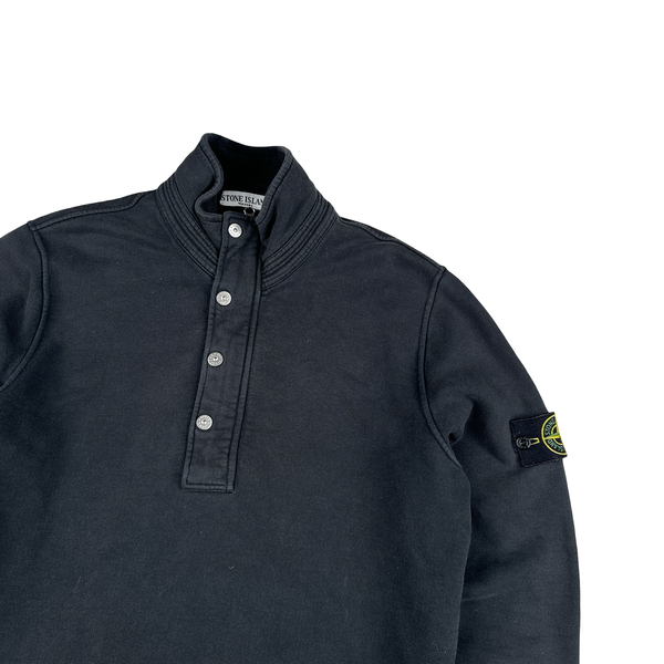 Stone Island 2009 Black Quarter Zipped Pullover Jumper - Large