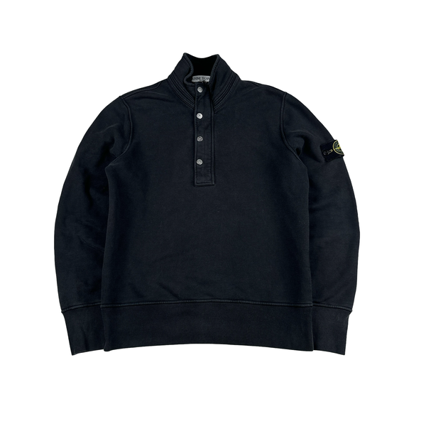 Stone Island 2009 Black Quarter Zipped Pullover Jumper - Large
