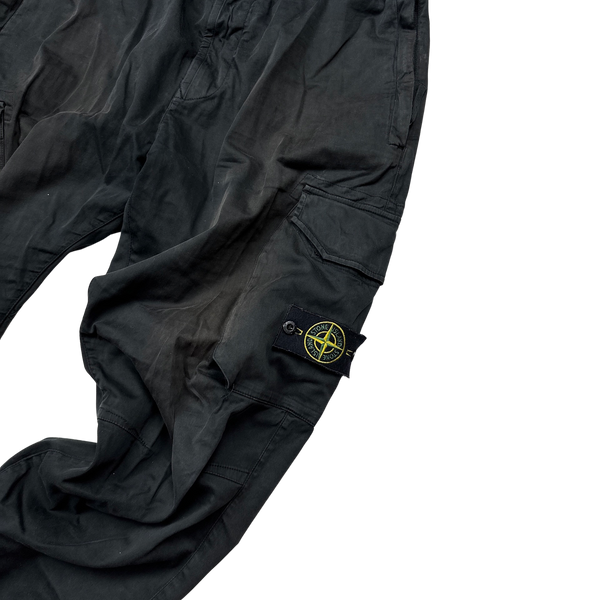 Stone Island Black 2019 Re T Cargo Trousers - 36"