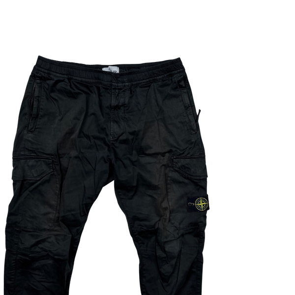 Stone Island Black 2019 Re T Cargo Trousers - 36"