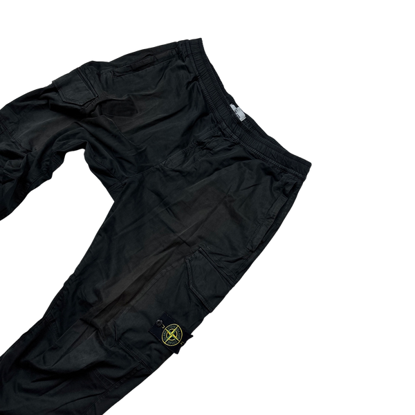Stone Island Black 2019 Re T Cargo Trousers - 36"
