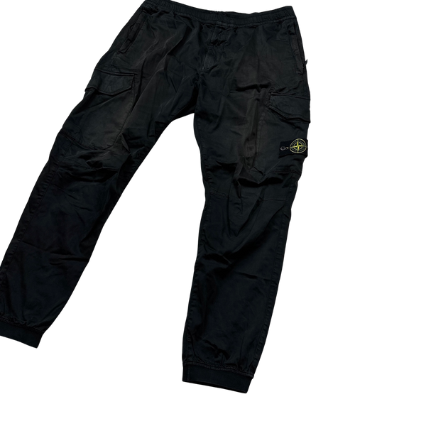 Stone Island Black 2019 Re T Cargo Trousers - 36"
