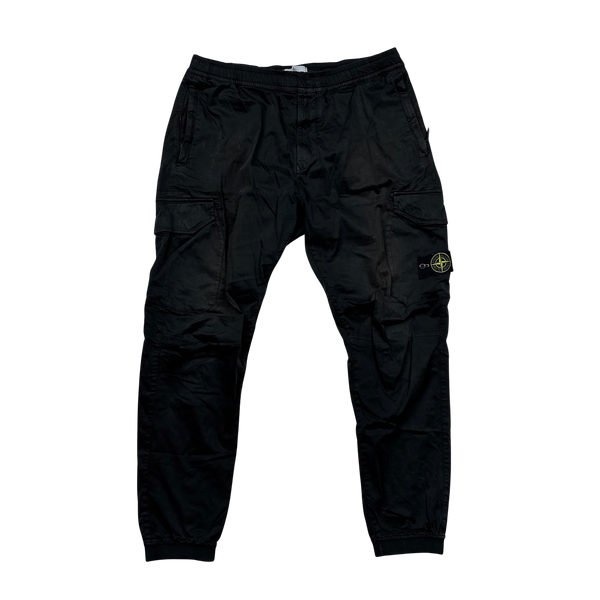 Stone Island Black 2019 Re T Cargo Trousers - 36"
