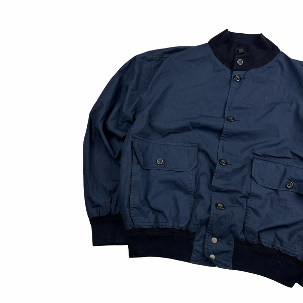 CP Company 1996 Navy Vintage Buttoned Bomber Jacket - Large