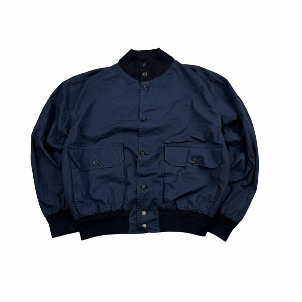 CP Company 1996 Navy Vintage Buttoned Bomber Jacket - Large