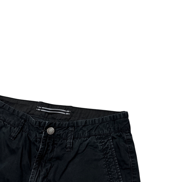 Stone Island Black Slim Fit Cargo Trousers - 31"
