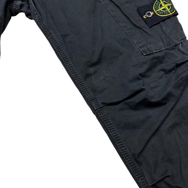 Stone Island Black Slim Fit Cargo Trousers - 31"