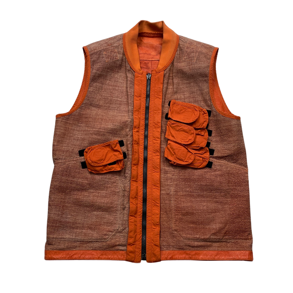 Stone Island 2019 Reversible Leather Dyneema Gilet - Large