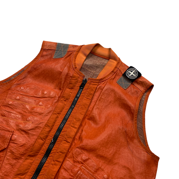 Stone Island 2019 Reversible Leather Dyneema Gilet - Large