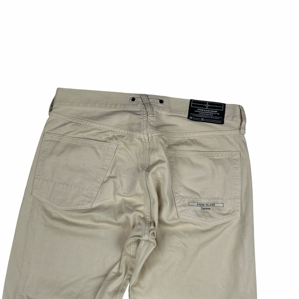 Stone Island 2006 Denims Cream Straight Leg Trousers - 32"
