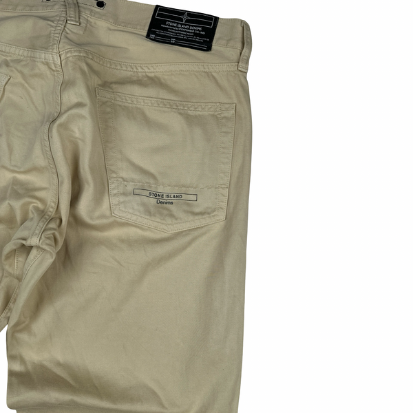 Stone Island 2006 Denims Cream Straight Leg Trousers - 32"