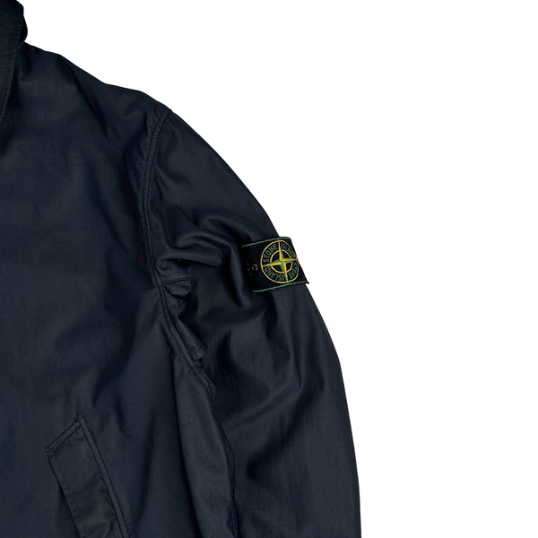 Stone Island 1995 Navy Nylam Vintage Long Jacket - Large
