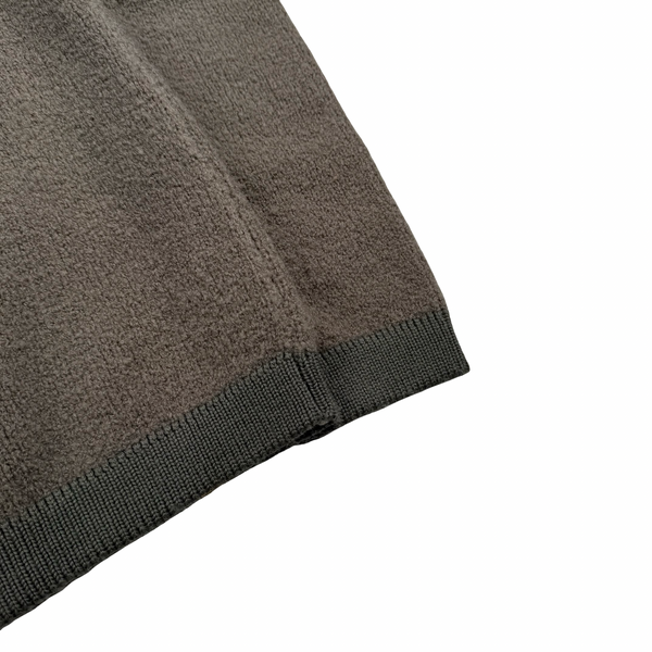 Stone Island 2018 Brown Soft Chenille Wool Blend Mock Neck Jumper - Small