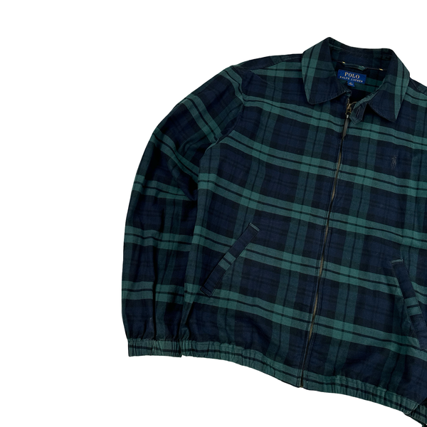 Ralph Lauren Check Plaid Zipped Overshirt - Medium