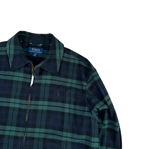 Ralph Lauren Check Plaid Zipped Overshirt - Medium