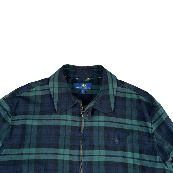 Ralph Lauren Check Plaid Zipped Overshirt - Medium